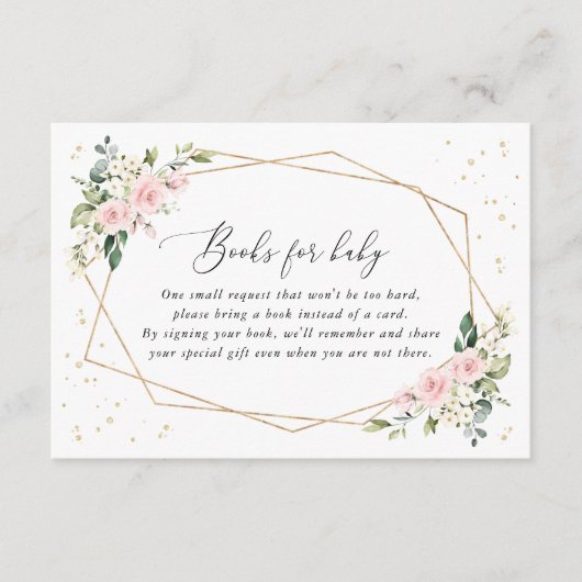 Pink Flowers, White Flowers, Boho, Books For Baby Informatiekaartje (Voorkant)