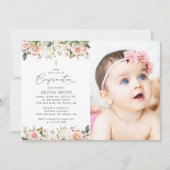 Pink Flowers, White Flowers, Floral Confirmation Kaart (Voorkant)