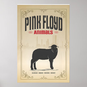 Pink Floyd, Schapen, Origineel Printontwerp Poster