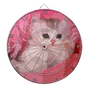 pink fluffy kitten dartbord