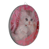 pink fluffy kitten dartbord (Voorkant Links)