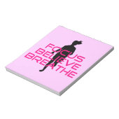 Pink Focus Believe Breathe Notitieblok (Linkerzijde)