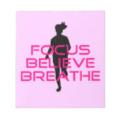 Pink Focus Believe Breathe Notitieblok (Voorkant)