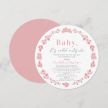 Pink Folk Art Baby Het is koud Baby shower per pos