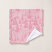 Pink Forest Christmas Bad Handdoek (Wasdoekje)