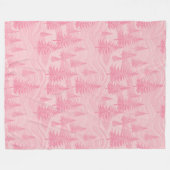 Pink Forest Christmas Fleece Deken (Voorkant (Horizontaal))