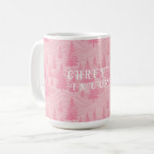 Pink Forest Christmas Koffiemok (Voorkant links)