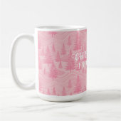 Pink Forest Christmas Koffiemok (Links)