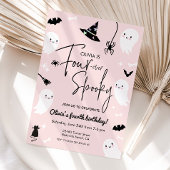 Pink Four-ever spooky, 2e verjaardag Halloween Kaart