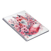 Pink Fox Floral Waterverf Art Notitieboek (Rechterzijde)