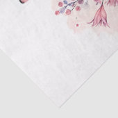 Pink Fox Floral Waterverf Art Tissuepapier (Detail)