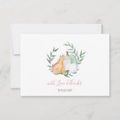 Pink Fox Pompoen Woodland Kaart (Voorkant)