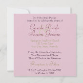 Pink Fractal Lace Monogram Weddenschap Kaart (Achterkant)