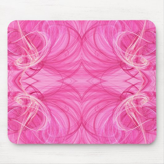 Pink Fractal Mousepad Muismat (Voorkant)