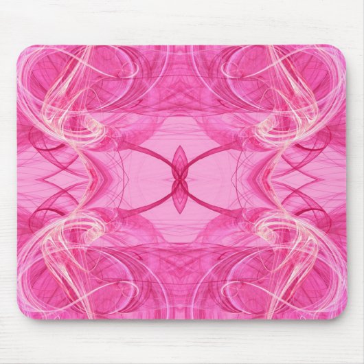 Pink Fractal Mousepad Muismat (Voorkant)