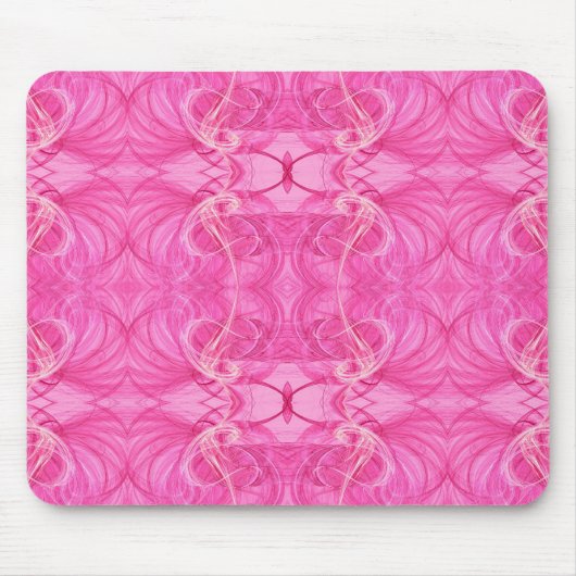 Pink Fractal Mousepad Muismat (Voorkant)