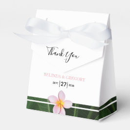 Pink Frangipani Plumeria Wedding Bedankdoosjes
