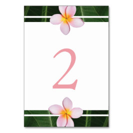 Pink Frangipani Plumeria Wedding Kaart