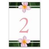 Pink Frangipani Plumeria Wedding Kaart (Achterkant)
