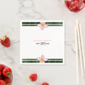 Pink Frangipani Plumeria Wedding Servet (Insitu)