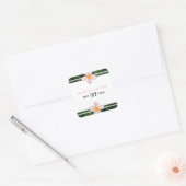 Pink Frangipani Plumeria Wedding Vierkante Sticker (Envelop)