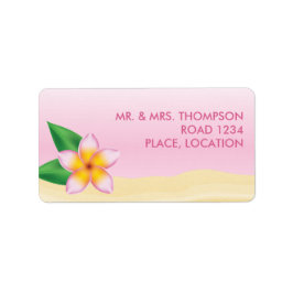 Pink Frangipani Tropical Flower Beach Wedding Etiket