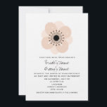 Pink French Anemone Wedding Invitation Kaart<br><div class="desc">Een eenvoudige maar elegante huwelijksuitnodiging met een illustratie van een roze Franse anemonenbloem in het midden. Personaliseer de tekst met details van uw gelegenheid.</div>
