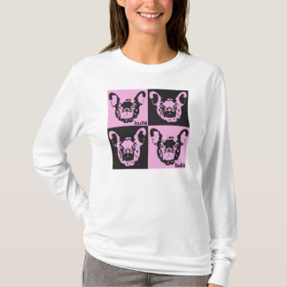 Pink French Bulldog hoodie T-shirt