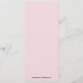 Pink French Lace Wedding Programme Programmakaart (Achterkant)