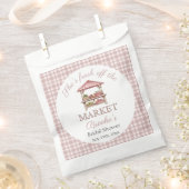Pink Fresh off the market country Bridal Shower Bedankzakje (Geknipt)