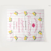 Pink Freshly Lemon Citrus Graduation Decor Wandkleed (Voorkant (horizontaal))