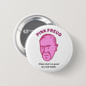 Pink Freud Funny Music Psychology Pun Button Pin (Voorkant /achterkant)