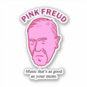 Pink Freud Grappige Muziek Psychologie Pun Die-Cut Sticker (Voorkant)