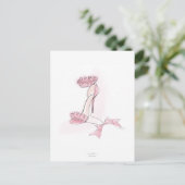 Pink Frilled High Heels Illustration Briefkaart (Staand voorkant)
