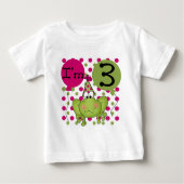Pink Frog 3e verjaardag Tshirts en geschenken (Voorkant)