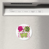 Pink Frog 3e verjaardag Tshirts en geschenken Magneet (Insitu (Vaatwasser))