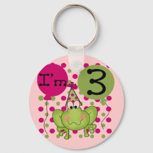 Pink Frog 3e verjaardag Tshirts en geschenken Sleutelhanger