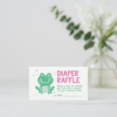Pink Frog Luier Raffle Ticket Informatiekaartje (Staand voorkant)