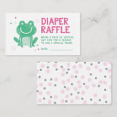 Pink Frog Luier Raffle Ticket Informatiekaartje (Voorkant / Achterkant)
