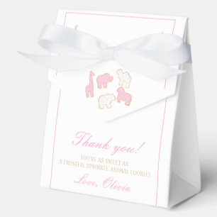Pink Frosted Animal Cookie party gast Bedankdoosjes