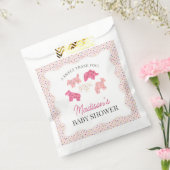 Pink Frosted Animal Cookies Baby shower Bedankzakje (Gezegeld)