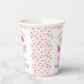 Pink Frosted Animal Cookies Baby shower Papieren Bekers (Links)