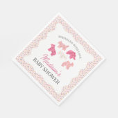 Pink Frosted Animal Cookies Baby shower Servet (Hoek)