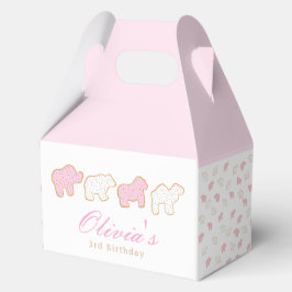 Pink Frosted sprinkle Animal Cookie verjaardagsgas Bedankdoosjes