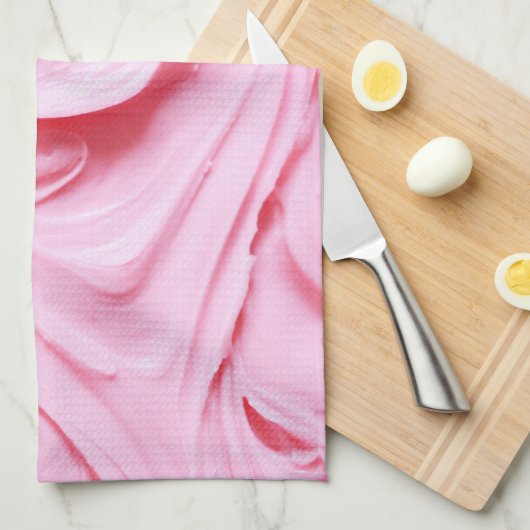 PInk Frosting Swirl Theedoek (Quarter Fold)