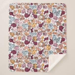 pink fu woman feminist sherpa deken