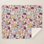 pink fu woman feminist sherpa deken (Voorkant (horizontaal))