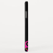 PINK FUCHSIA BLACK ABSTRACT DECO MONOGRAM Case-Mate iPhone CASE (Achterkant/rechts)