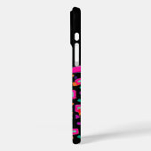 PINK FUCHSIA BLACK ABSTRACT DECO MONOGRAM Case-Mate iPhone CASE (Achterkant / Links)