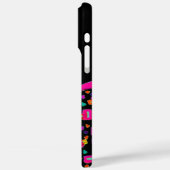 PINK FUCHSIA BLACK ABSTRACT DECO MONOGRAM Case-Mate iPhone CASE (Achterkant / Links)